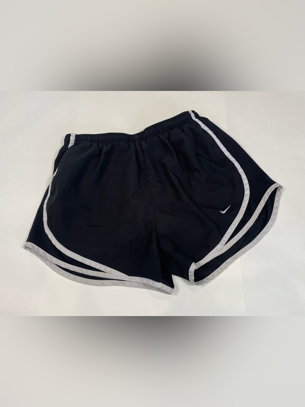 Nike Dri-Fit Black Women’s Athletic Running Workout Hiking Shorts with White